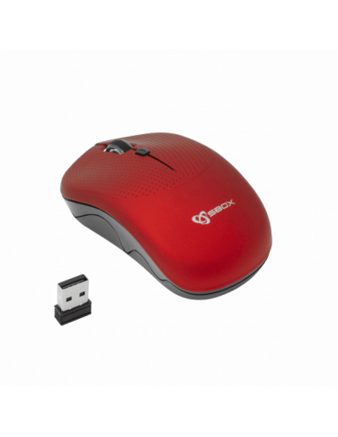 SOURIS OPTIQUE SANS FIL ROUGE ET NOIRE