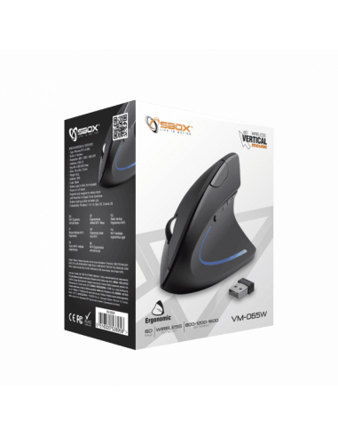 Souris sans fil Verticale SBOX VM-065...