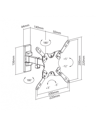 Support Mural Mobile SBOX Pour TV...