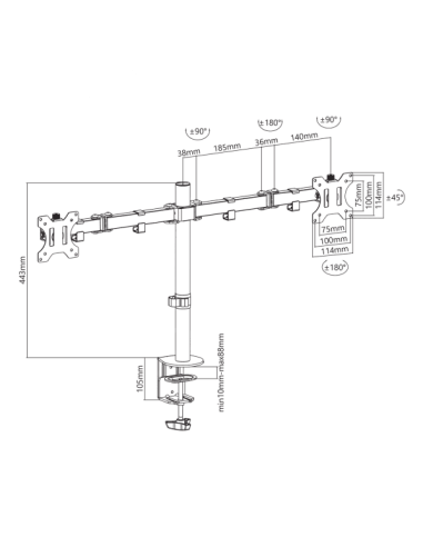 Support de Bureau SBOX Pour 2...
