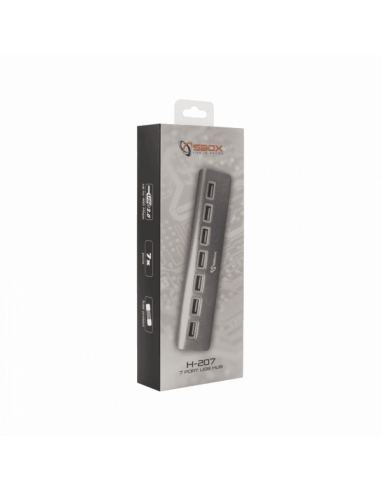 Hub SBOX  USB 7 Ports  H-207 - Blanc
