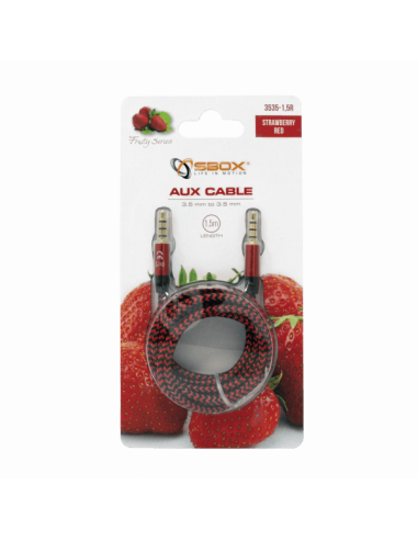 Câble Sbox Audio 3,5-3,5mm M / M 1,5M...