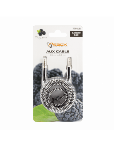 Câble Sbox Audio 3,5-3,5mm M / M 1,5M...