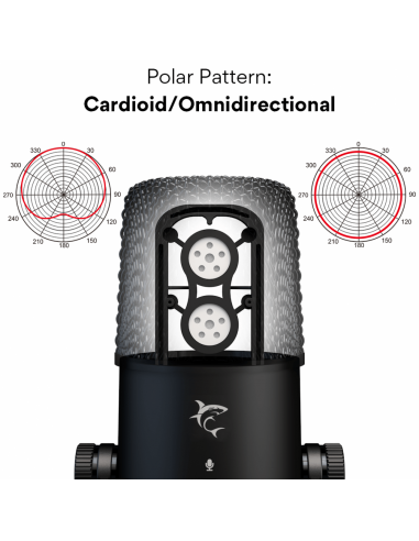 Microphone Gaming WHITE SHARK NAGARA...