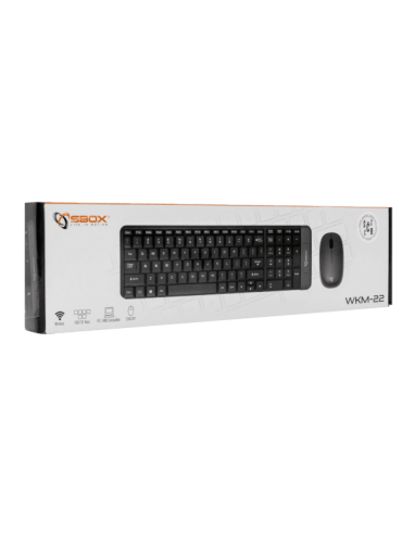 Sbox Clavier + Souris WKM-22 / Sans fil