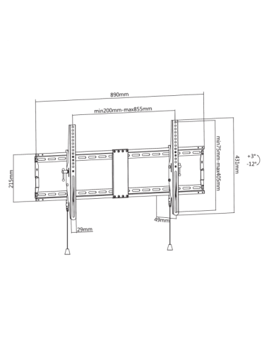 SUPPORT MURAL SBOX PLB-5948T