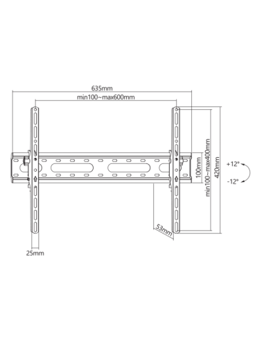 Support Mural SBOX PLB-2546T-2 / 37"-80"