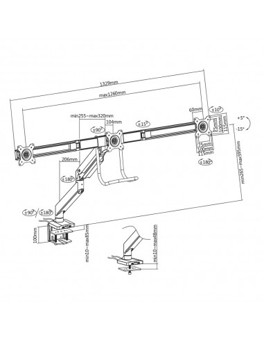 Moniteurs De Bureau White Shark MOUNT...